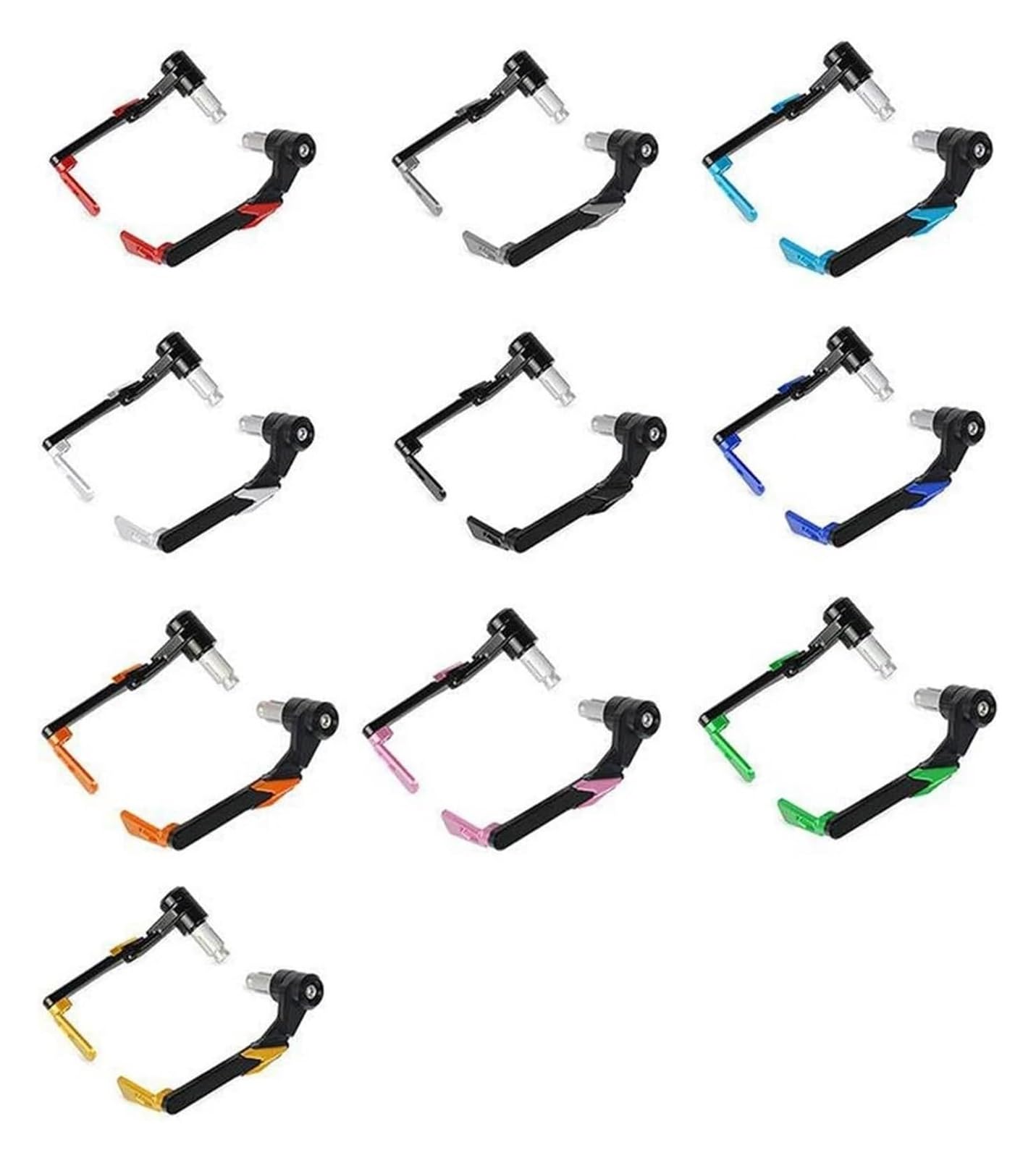Puños Manillar para Yamaha YBR250 Protector De Manillar Aluminio Motocicleta CNC Palanca Embrague Freno Accesorios Protectores Mano(Pink a)