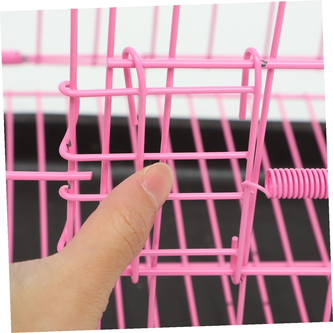 Cute Dog Cage for Folding Steel Pet Cage with Toilet for Small Medium Dogs Pink
