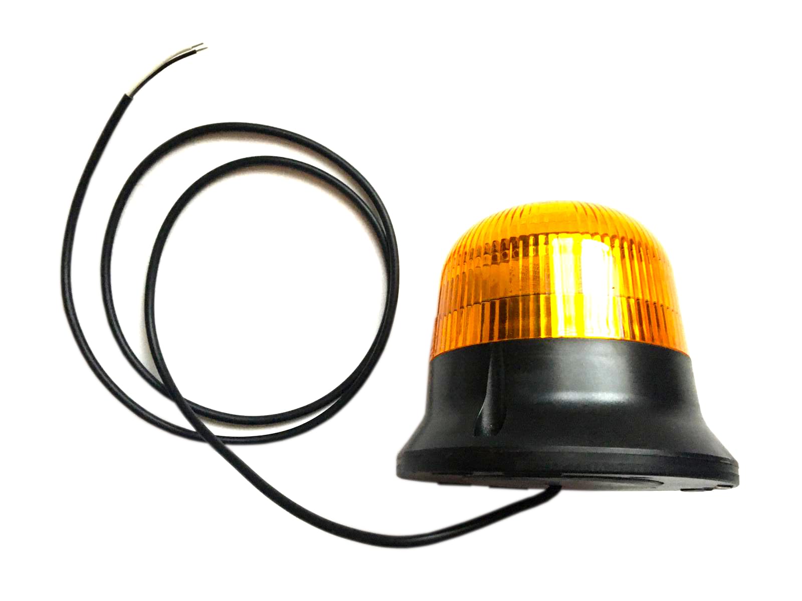 LED Warnleuchte Doppelblitz 12V - 36V ECE R65 IP68 3-Schrauben-Montage 1,5m Kabel Amber