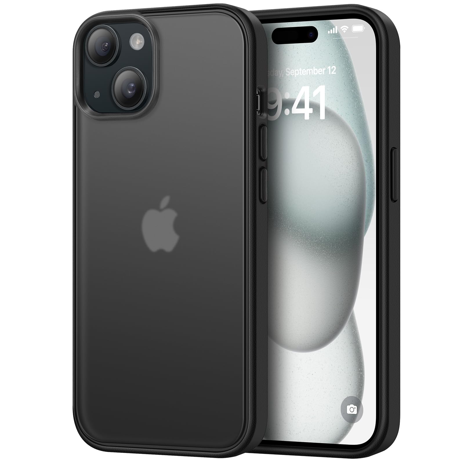 TENDLIN Cover iPhone 15 Rigido Opaco Traslucido Resistente Custodia per iPhone 15 - Blu