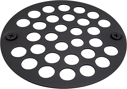 Miniatura 9 de Westbrass A3192-62 - Cubierta de drenaje de rejilla de colador de ducha de latón de 4 pulgadas, color negro mate