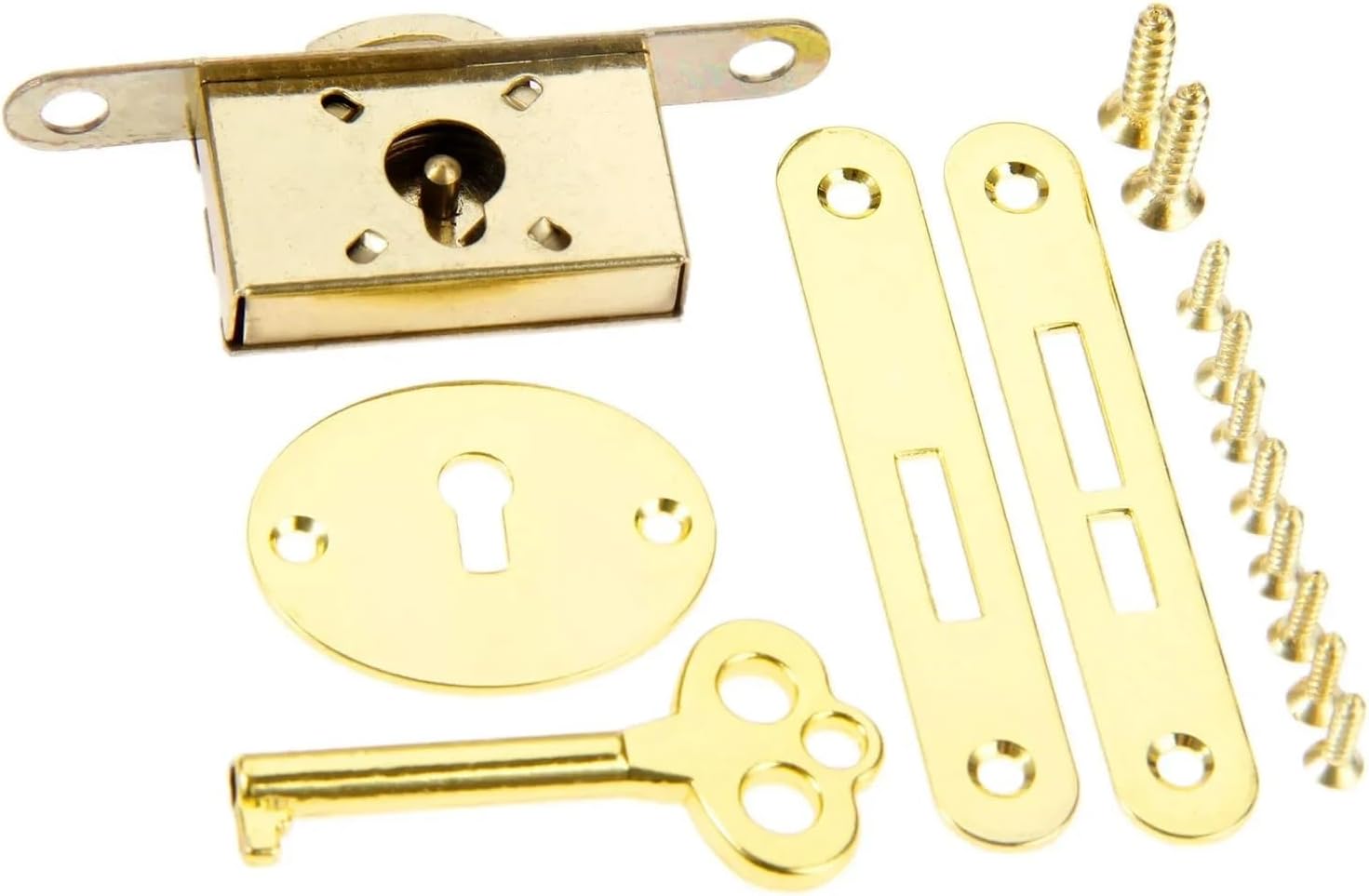 Lock Drawer Cupboard Door Zinc Alloy Antique Locks with Key 1Pcs
