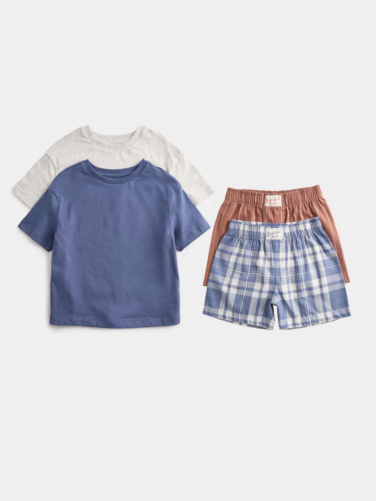 Marks & Spencer Conjuntos de Pijama con Pantalón Corto de Algodón Puro para Niño Pack de 2