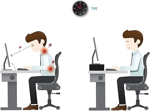 Miniatura 7 de 1home soporte elevador para monitor de computadora o computadora portátil, Negro