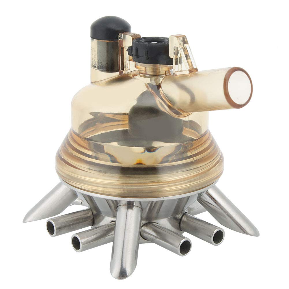 SUNGOOYUE Garra de Ordeño Base de Acero Inoxidable Colector de Leche Cámara de PC de 160 Cc con Válvula Cerrada Hebilla Recta para Cría de Ganado Ovino Pieza de Máquina de Ordeño