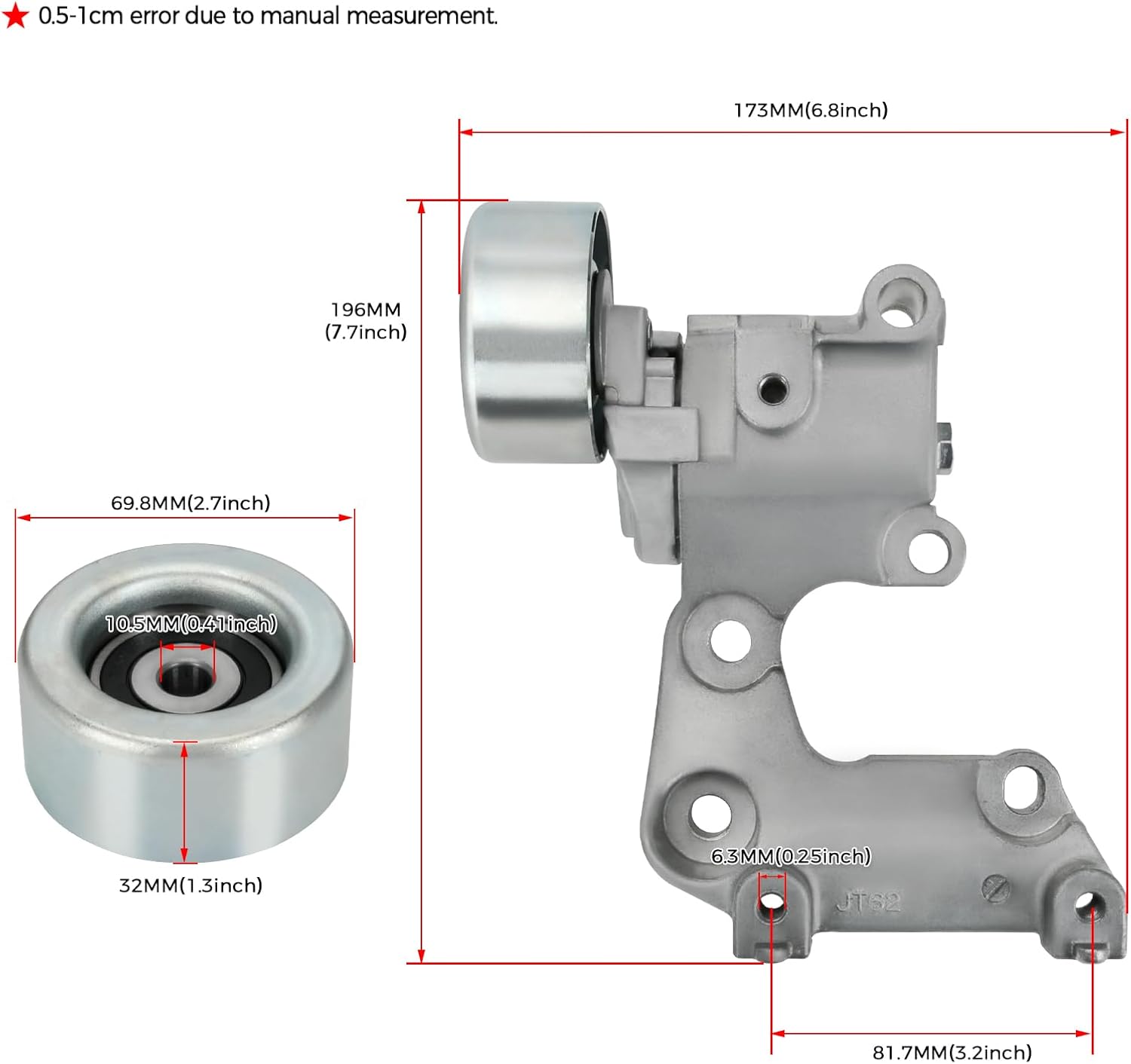 38410 Drive Belt Tensioner Pulley Kit Compatible with Lexus ES350 2007-2012, RX350 2007-2012, for Toyota Avalon 2005-2012, Camry 2007-2011, Sienna 2007-2010 3.5L V6 Replace 89158 7PK2090