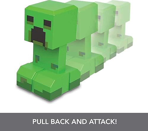 Miniatura 3 de Mattel Minecraft Legends - Figura de acción de 2 unidades, juego de Creeper vs Piglin Bruiser, juguetes coleccionables Attack & React, escala de