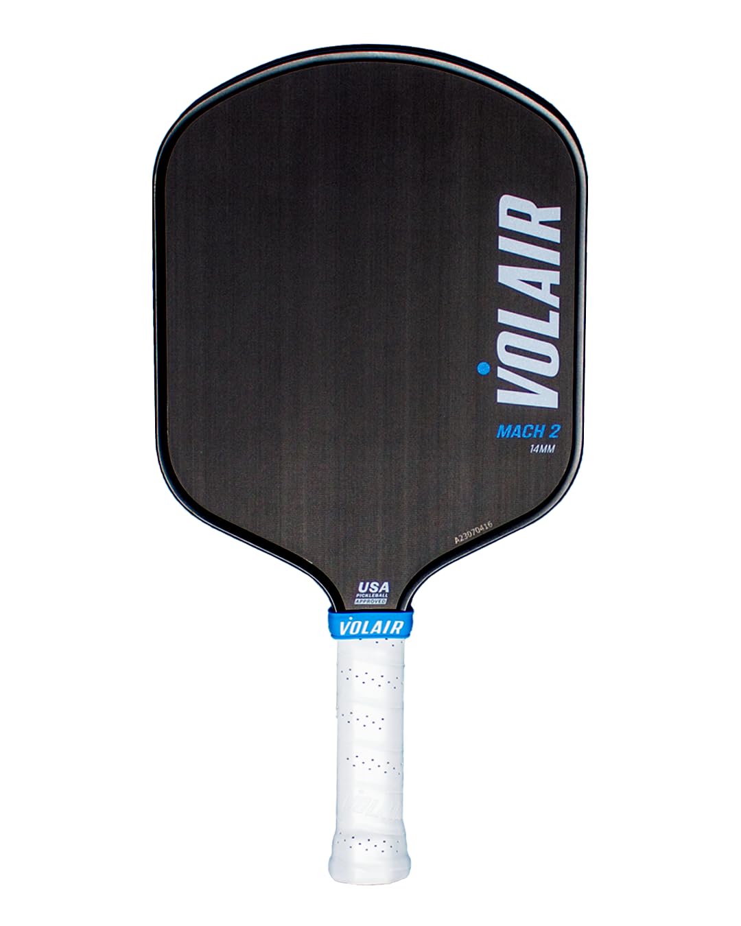 Mach 2 Pickleball Paddle - New Shape - 8.125" Wide - Spin, Control and Power - Toray T700 Carbon Fiber Surface - Polypropylene Honeycomb - USAP Approved - 14mm and 16mm Options