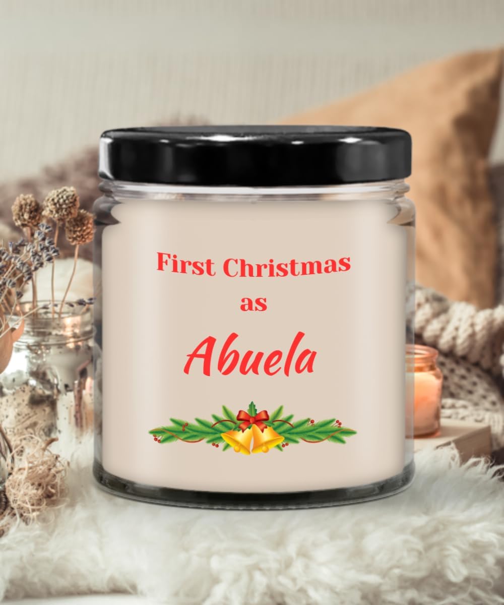 First Christmas as Abuela Candle, Candles with Sayings, Candles with Text, Funny Candle, Birthday Gift, Christmas Gift, Holiday