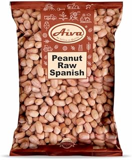 Aiva Raw Spanish Peanuts (10 LB Case) Bulk – Whole Unsalted Peanuts for Snacking, Cooking, and Baking | Product of USA | Spanish Premium Grade