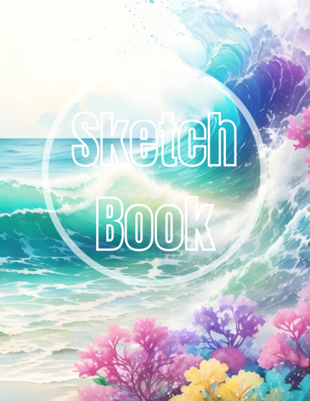 Sketch Book: Sketchbook Blank Paper Pad 8.5" x 11" - Notebook 120 Pages Blank Paper Book For Drawing, Writing, Painting, Sketching or Doodling, ... Premium pastel wave design cover page