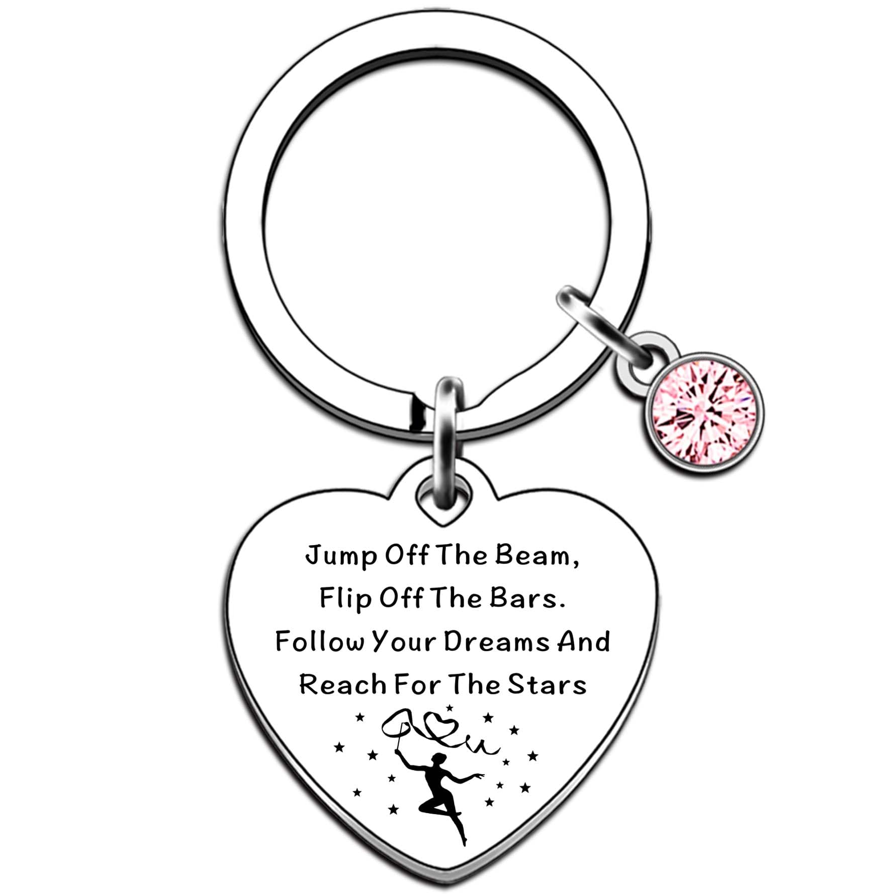 JMIMO Gymnastics Gifts for Women & Girls - Inspirational Gymnast Team Christmas & Birthday Gifts - Motivational Keyring