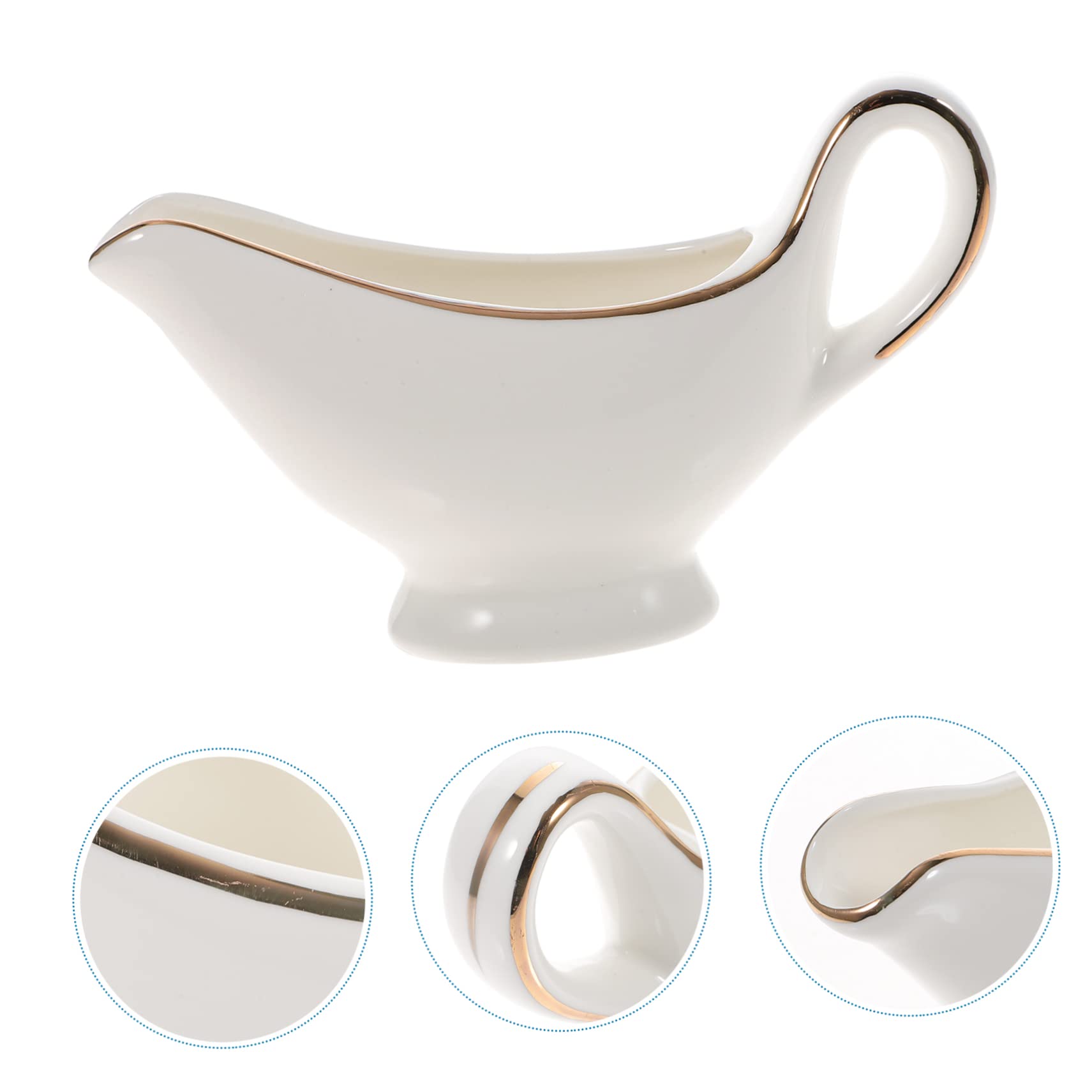 PRETYZOOM Ceramic Milk Jug Creamer Sauce Pitcher 5oz Small Milk Saucer Honey Jar Sturdy Construction Easy to Use