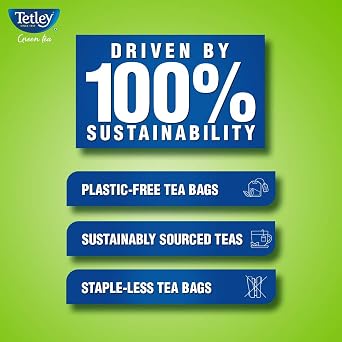 Tetley 1 Green Tea, Lemon And Honey, 100 Tea Bags
