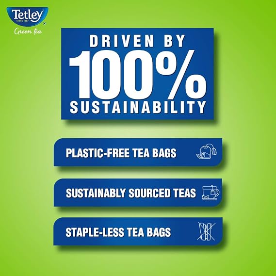 Tetley 1 Green Tea, Lemon And Honey, 100 Tea Bags