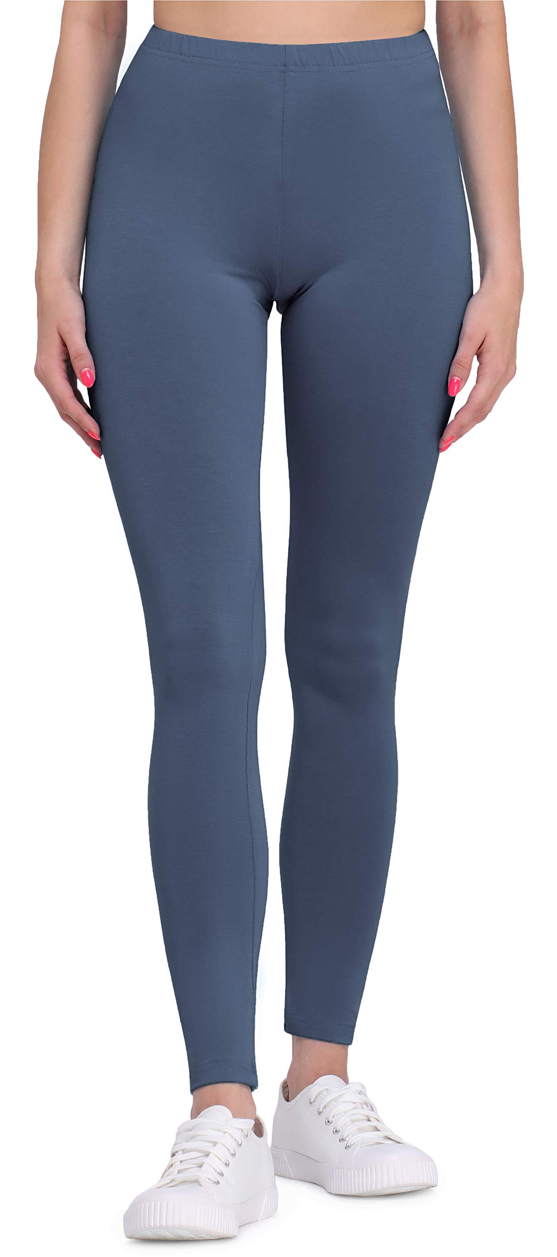 Bellivalini Leggings Damen aus Viskose Ganzjährig Bequeme Bekleidung Damen für tägliches Tragen oder Sport BLV50-147 (Jeans, S)