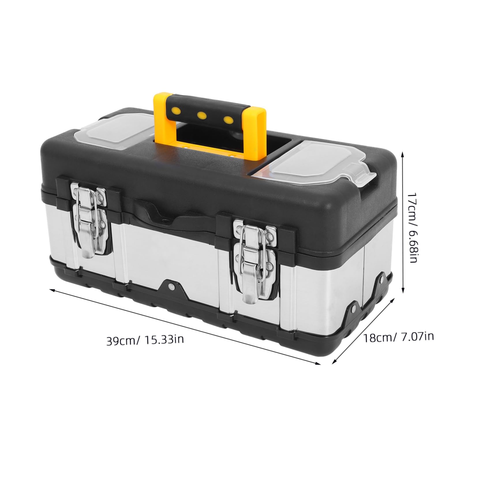 NUOBESTY Valigia Porta Attrezzi in Acciaio Inox Valigetta Portautensili Vuota Scatola Portatile Per Accessori e Attrezzi