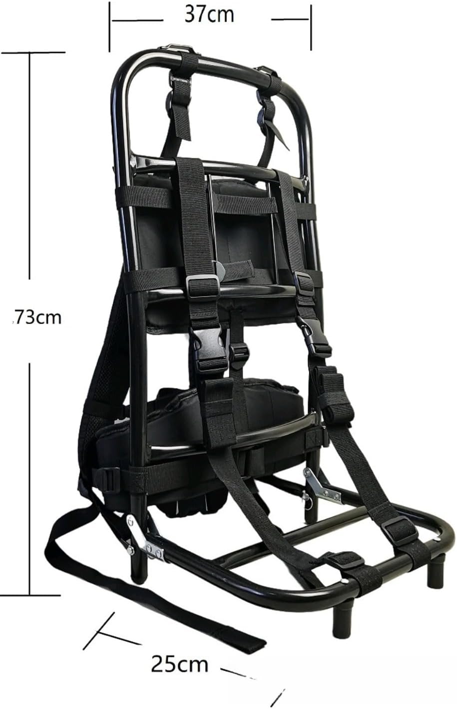 Fiyyuga アルミ合金フレームバッグ、軽量、折りたたみ式、着脱簡単、ポータブルカート、釣り、登山、輸送、錆びにくい、ポータブル折