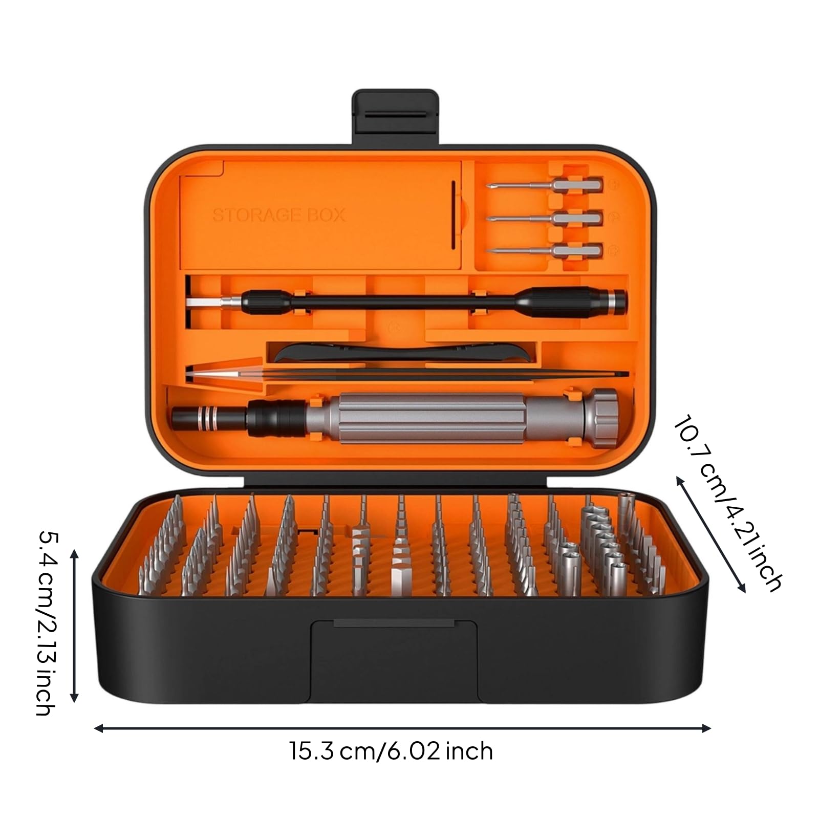 Manual Repair Kit Strumenti di Precisione Set Manutenzione Elettronica Cacciavite Estensione Adattatore Inserti Pinzette Ventosa Spilla SIM Materiale, Arancione