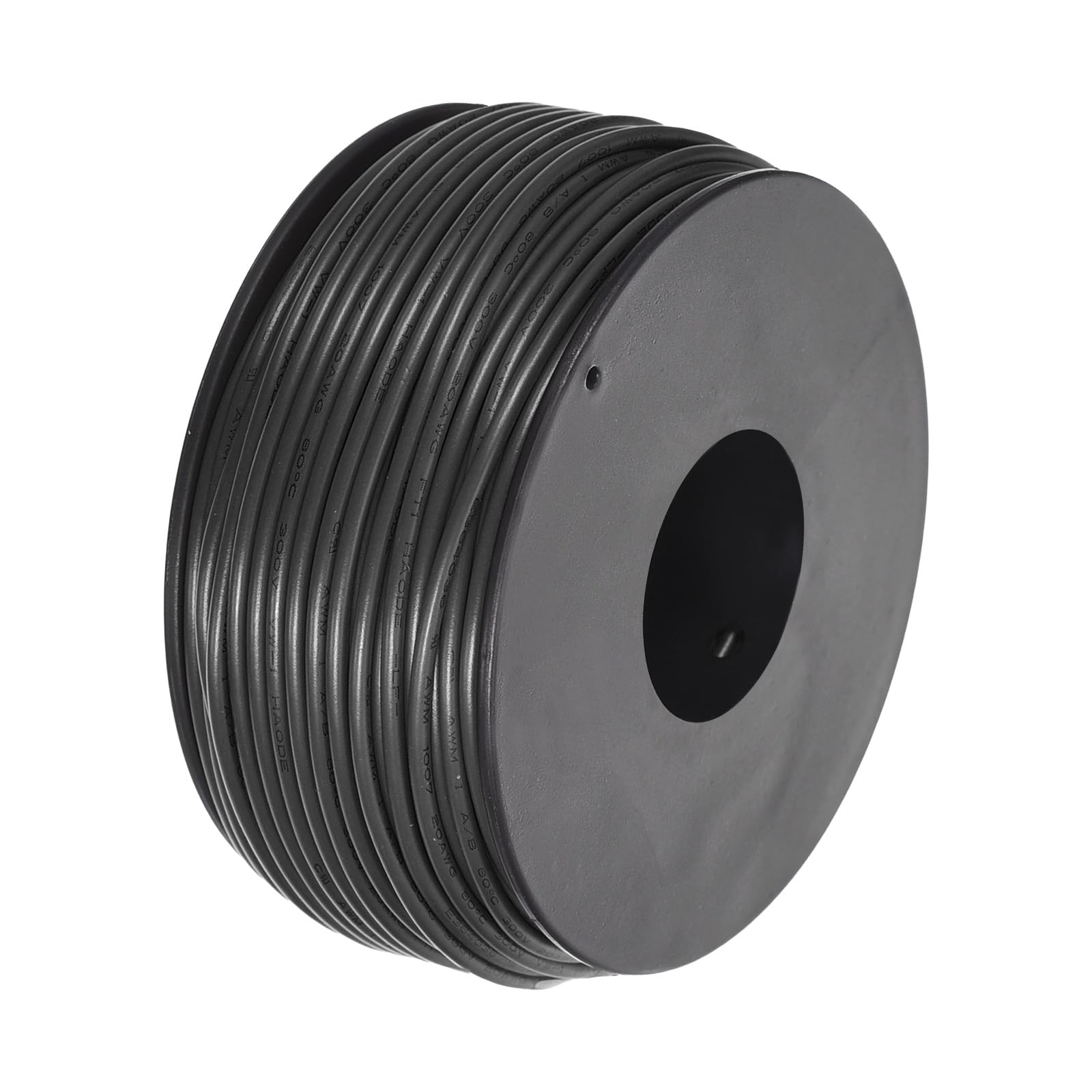 MECCANIXITY 20 Gauge Stranded PVC Electrical Wire - Black, UL1007 Tinned Copper, 30M/100ft Spool for Internal & Marine Connecting