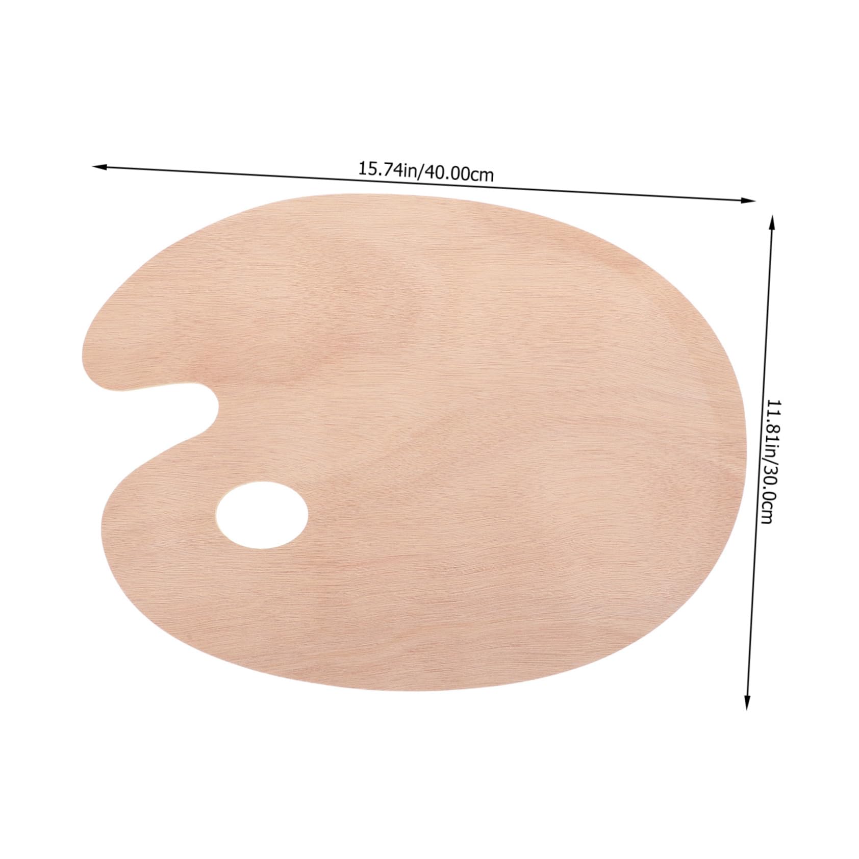 HOMSFOU Original Wood Larch Oil Painting Palette Thick Mixing Board for Artists