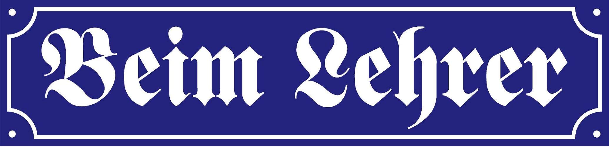 Hausnummernschild - Format 500 x 120 mm - Hausnummer - Emaille - Wetterfest - Türschild - Hausnamenschild. Farben Blau Grün Anthrazit Weiß Dunkelblau. mit Wunschtext J.Pfaffenzeller