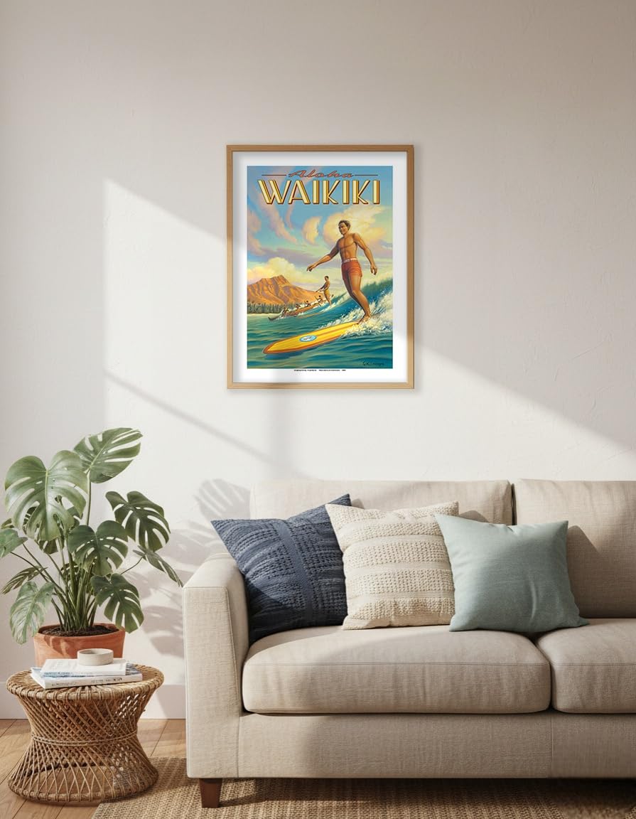 【希少】KIKI Honolulu Hawaii 83am ヴィンテージ Aloha Waikiki - Surfing - Diamond Head - Oahu - Honolulu, Hawaii