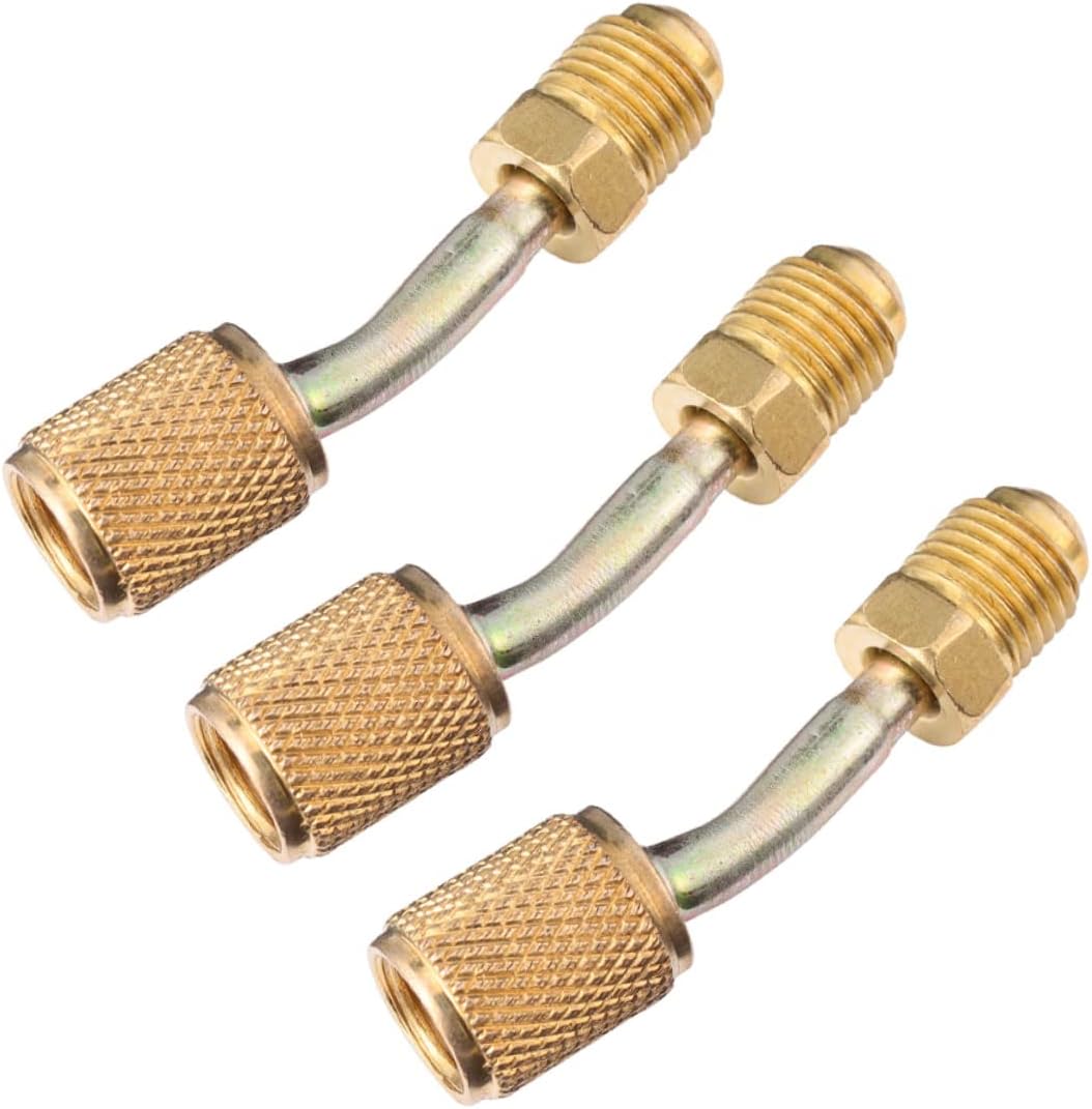 Cabilock 3pcs Refrigeration Hose Fitting Hose Adapter Tools Conditioner Hose Connector Hose Connector Conditioner Hose Fitting Yellow Brass