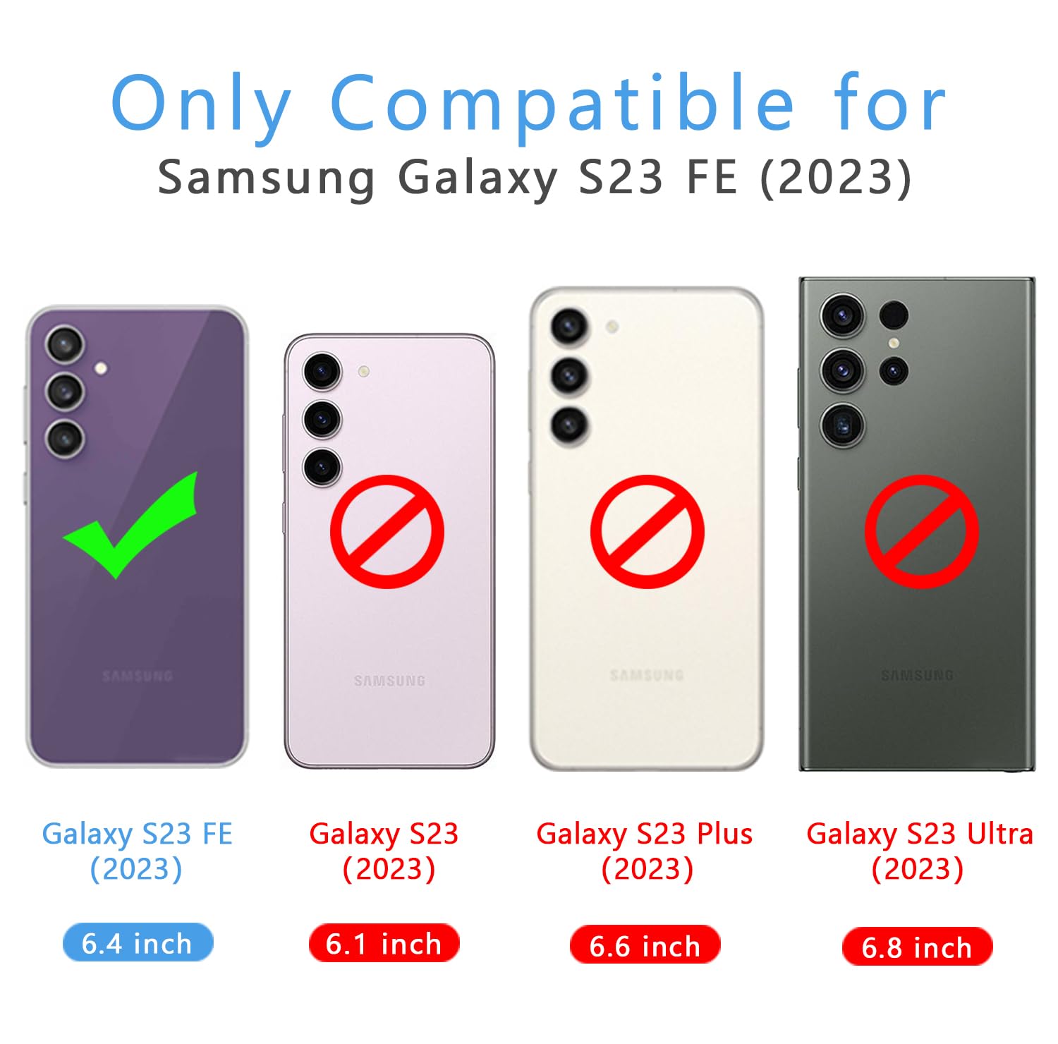 Kowauri for Samsung Galaxy S23 FE Case,Leather Wallet Case Classic Design with Card Slot and Magnetic Closure Flip Fold Case for Samsung Galaxy S23 FE 5G 2023 (Coffee)