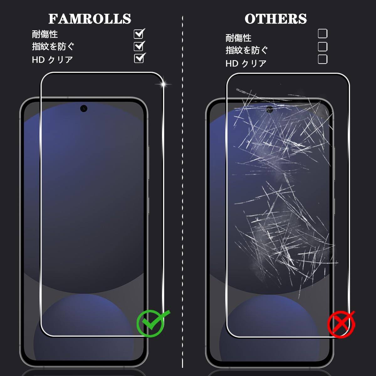 Amazon.co.jp: 【2+2枚セット ガイド枠付き】 対応 Galaxy S24 FE