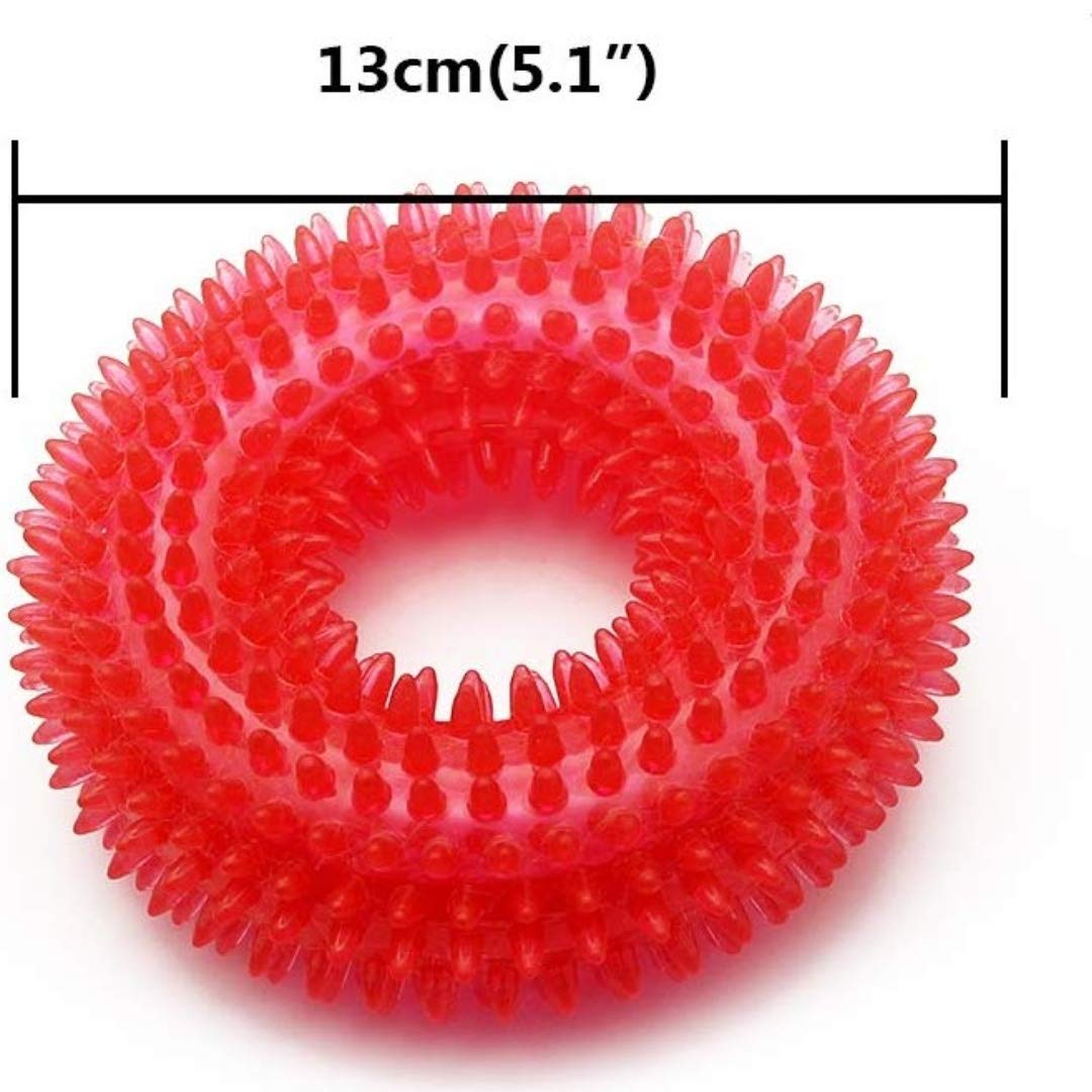 PnM Pet Dog Spike Chew Rim Toy Chew Toy for Dogs & Puppies - Pink 2