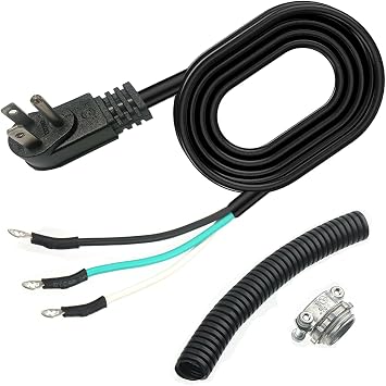 W11365014 Dishwasher Replacement Power Cord for Whirlpool Maytag and Most Brands Dishwasher Installation Kit 6 ft 3x16AWG 13 Amps