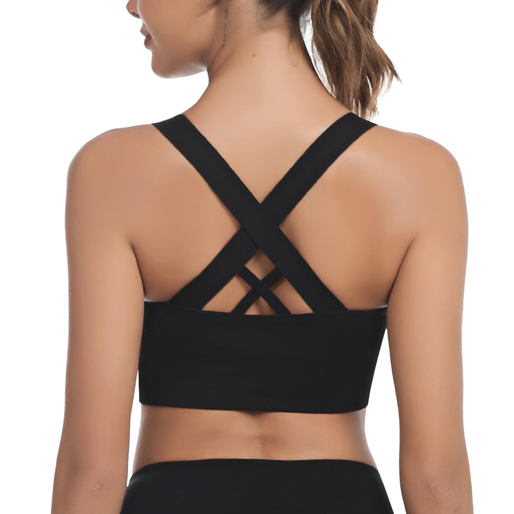 Leversic Reggiseno Sportivo da Donna Reggiseno Yoga Top Fitness Donna Imbottito Senza Ferretto Reggiseni Push Up per Yoga Jogging Gym S-XL