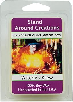 100% All Natural Soy Wax Melt Tart - Witches Brew- A Celebration of Patchouli, Cinnamon and Cedar Wood. 3-oz - Naturally Strong Scented