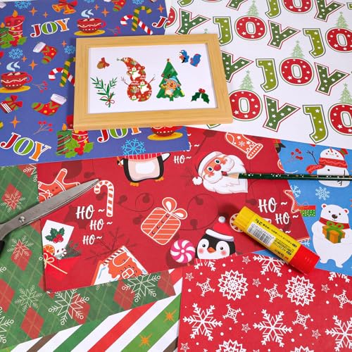 Papier de scrapbooking de Noël Konsait feuilles double face grand format