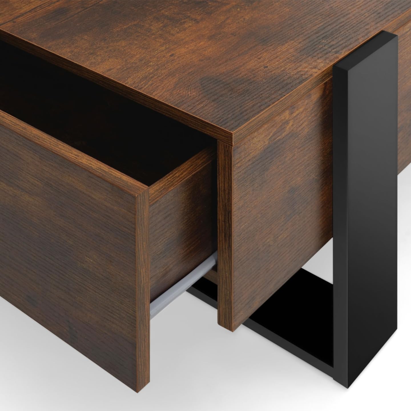IDMarket Bartisch Phoenix Dunkles Holz Antik-Optik Schwarz 113 Cm   Stehtisch