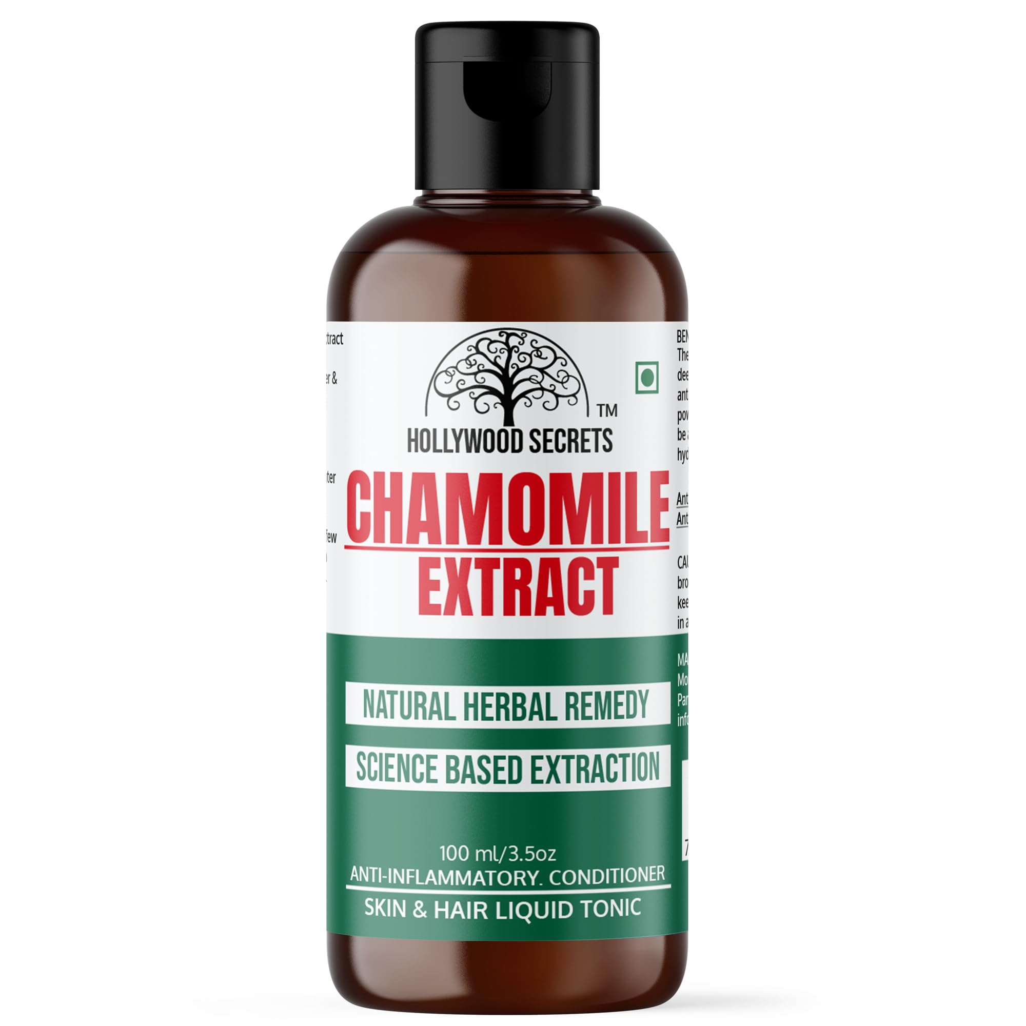 Pure 85% Chamomile Liquid Botanical Extract 100ml | Herbal Extract for DIY Skincare & Haircare Formulations