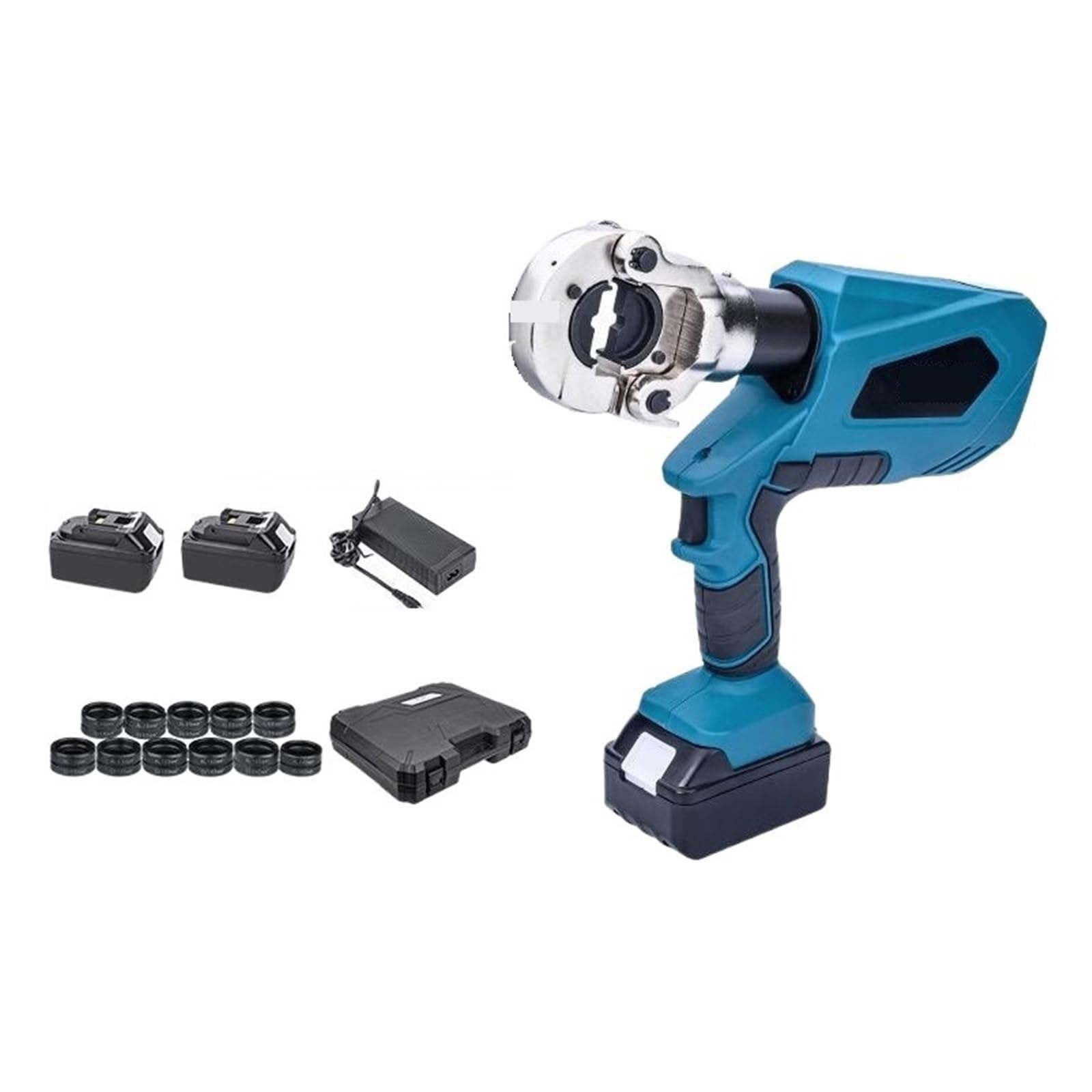 Smtyxs One Color Ez-300/Ez-400 Electric Hydraulic Pliers Rechargeable Crimping Lithium Cable Cutter Tools 18V Secure Crimping(Ez300)