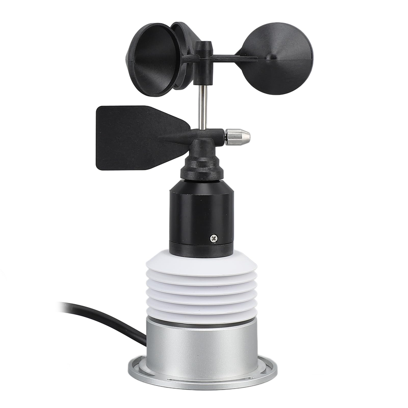 HEEPDD Sensore Anemometro per Misuratore Meteorologico, velocità e Direzione del Cablato 5 in 1, Alta Precisione per Meteorologia e Monitoraggio Ambientale, Strumenti da Giardinaggio