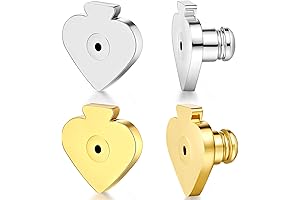 Heart Shape Locking Earring Backs for Studs