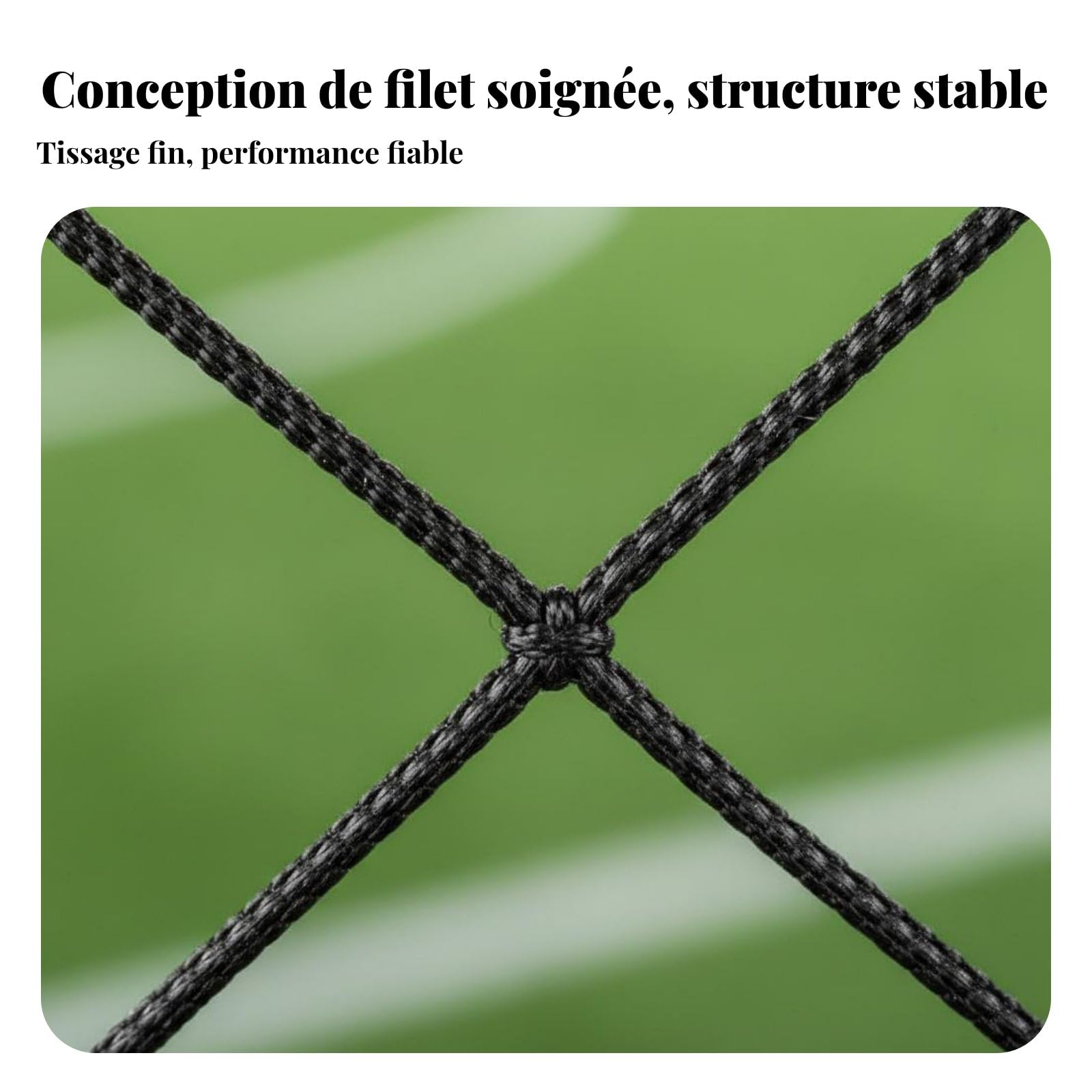 Red de Parada de Fútbol Red de Portería Malla de Contención Red de Barrera Amplia Que Detiene Desviados y Protege la Propiedad Adecuada para Práctica en Patios Parques Canchas, L