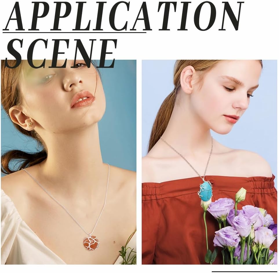 NBEADS 10 Pcs Branch Shape Blanks Prong Setting, Handmade Claw Pendant Tray Bezel Pendant Tray Metal for DIY Crafts Necklace Jewelry Making - Image 8