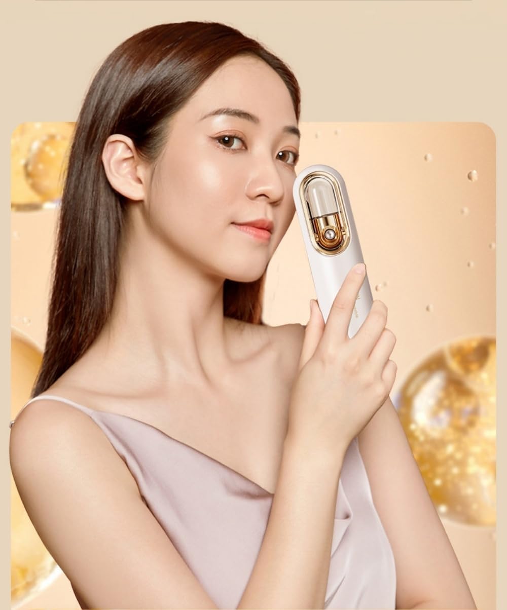 Mini Portable Facial Humidifier Nano Mister for Face Hydration and Cleansing USB Rechargeable Facial Mister Perfect for Pre Makeup and Summer Cooling Travel Friendly Efficient Skincare Solution