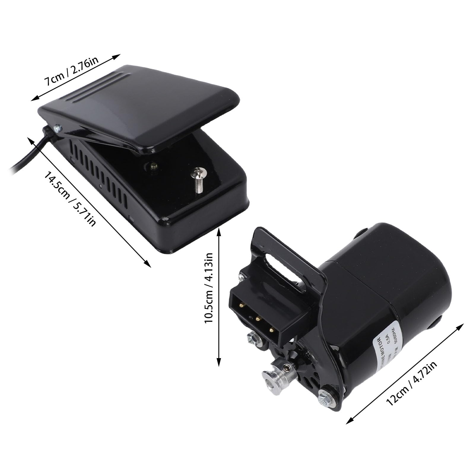 Omabeta Set di Pedali Motore per Macchina da Cucire da 100 W Kit di Comando a Pedale Regolabile a velocità Continua per Quilting e Lavorazione di Plastica e Alluminio