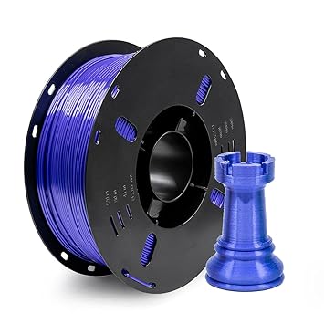 VOXELAB Silk PLA Filament 1.75mm 3D Printer Filament,1kg Spool (2.2lbs) 3D Printing Materials Shine Silky Shiny Metallic Metal Gold Silver Copper Bronze PLA Filament,Blue