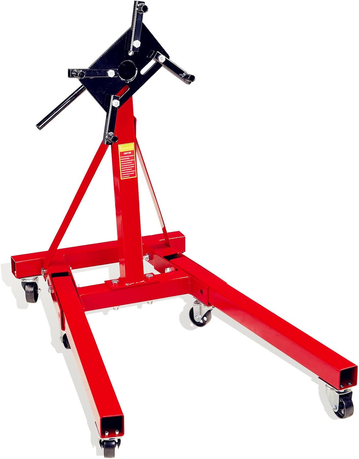 SUNROAD Foldable Engine Stand, 2000 lbs Rotating Engine Motor Stand with 360 Degree Adjustable Head 6-Caster 4 Adjustable Arms for Vehicle Maintenance, Auto Repair