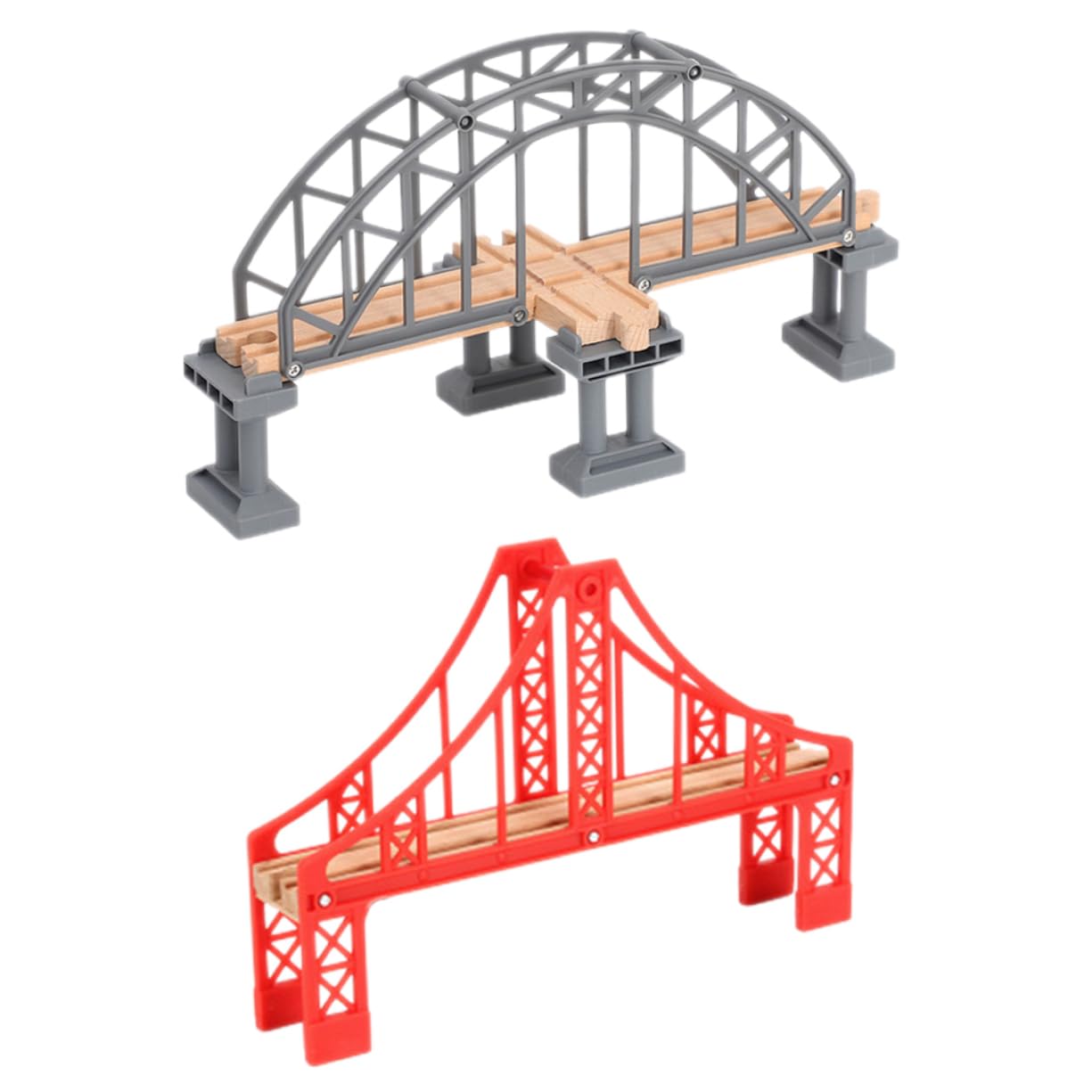 SUPVOX Sturdy Plastic Model Railroad Bridge Train Track Accessories for DIY Toy Track Layouts Educational Plaything