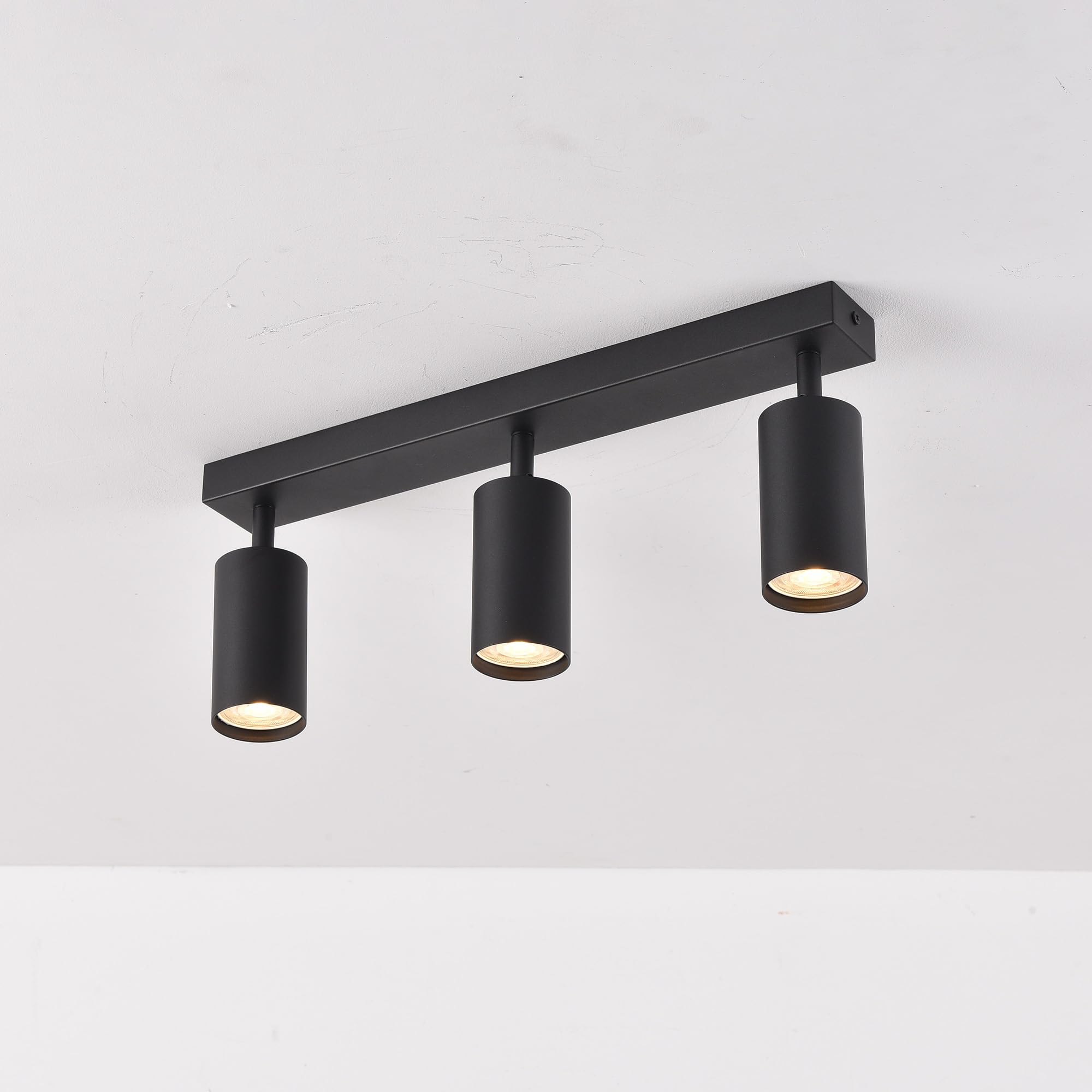 TRIO LED Deckenleuchte 3-flammig, schwenkbar, schwarz