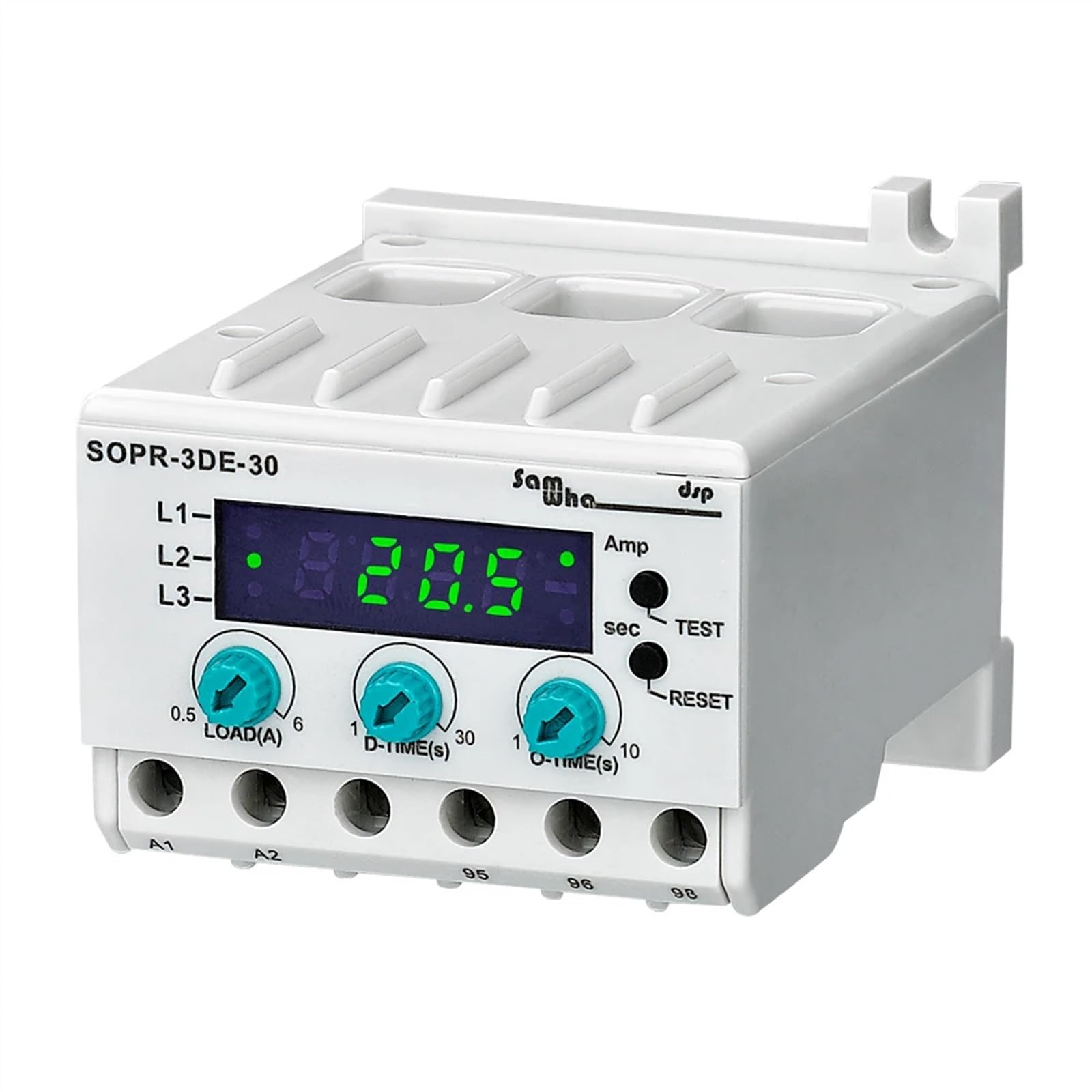 Relé de sobrecarga Digital SOPR-3DE, Protector Motor, relé térmica(Un 90-260VAC,5-30A)