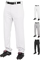 Rawlings Men's Semi-Relaxed Piped Baseball Pants - Full Length, 100% Stretch Polyester, Durable Adult S-2XL